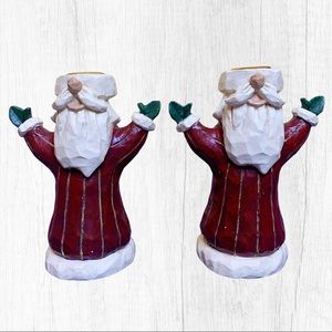 Santa Claus candle stick holder hademade